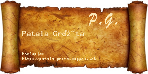 Patala Gréta névjegykártya